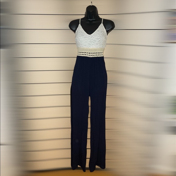 Nordstrom Pants - Navy and White Jumpsuit